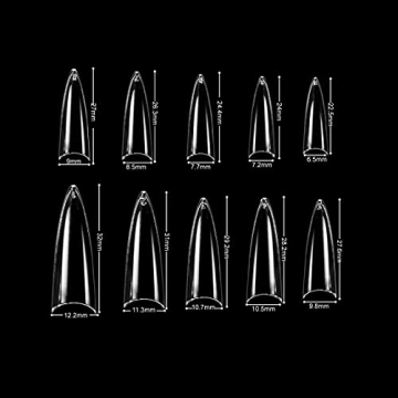 VIVACE Clear Stiletto Nail Tips | Perfect for Salons and DIY Enthus