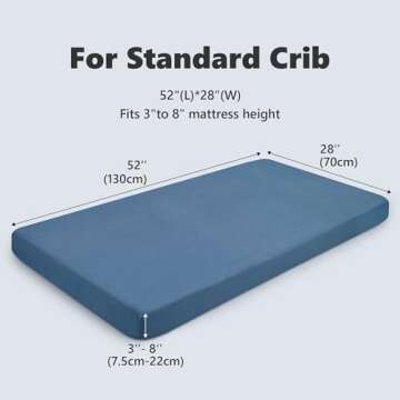 TILLYOU Baby Crib Sheets - Soft & Durable 2 Pack for Infants