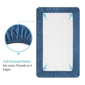 TILLYOU Baby Crib Sheets - Soft & Durable 2 Pack for Infants