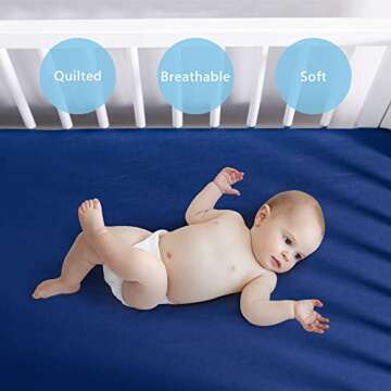 TILLYOU Baby Crib Sheets - Soft & Durable 2 Pack for Infants
