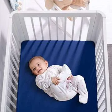 TILLYOU Baby Crib Sheets - Soft & Durable 2 Pack for Infants