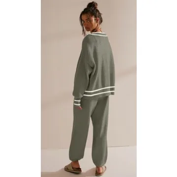 Stylish SAUKOLE Women's Two Piece Lounge Set for Comfort