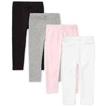 The Children's Place Toddler Girls 4-Pack Leggings - Comfy & Versatile