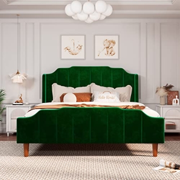 Allewie Queen Velvet Bed Frame - Stylish & Comfortable