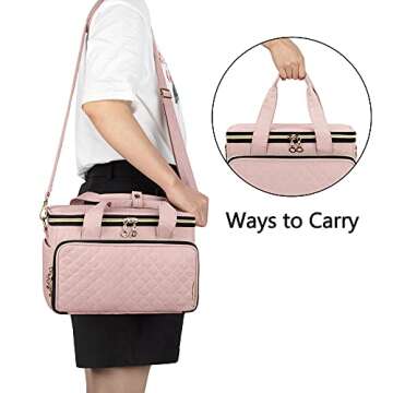 Yarwo Carrying Case Compatible with Cricut Joy, Travel Storage Bag for Craft Pen Set and Power Cord, Dusty Rose