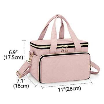 Yarwo Carrying Case Compatible with Cricut Joy, Travel Storage Bag for Craft Pen Set and Power Cord, Dusty Rose