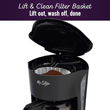 Mr. Coffee Black Coffee Maker 12 Cups Auto Pause and Carafe