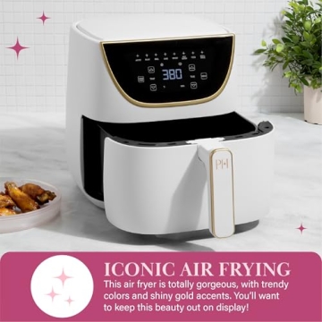 Paris Hilton 6-Quart Air Fryer Healthy 8-in-1 Cooking