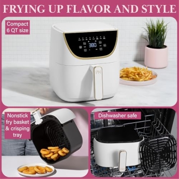 Paris Hilton 6-Quart Air Fryer Healthy 8-in-1 Cooking
