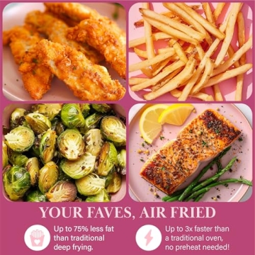 Paris Hilton 6-Quart Air Fryer Healthy 8-in-1 Cooking