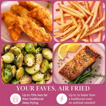 Paris Hilton 6-Quart Air Fryer Healthy 8-in-1 Cooking