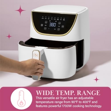 Paris Hilton 6-Quart Air Fryer Healthy 8-in-1 Cooking