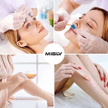 Mibly 300 Pcs Wooden Wax Sticks: Jumbo and Mini Applicators