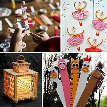 Mibly 300 Pcs Wooden Wax Sticks: Jumbo and Mini Applicators