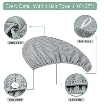 Microfiber Hair Drying Towel for Quick Drying and Care