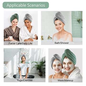 Microfiber Hair Drying Towel for Quick Drying and Care