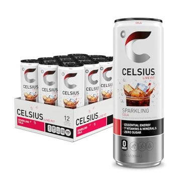 CELSIUS Sparkling Cola, Essential Energy Drink Pack of 12