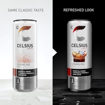 CELSIUS Sparkling Cola Energy Drink Pack of 12 for All