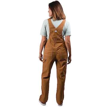 Liberty Washed Duck Bib Overalls for Women in Brown
