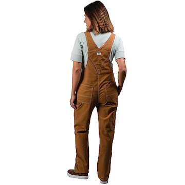 Liberty Washed Duck Bib Overalls for Women in Brown