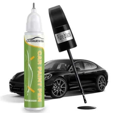 Carhuewell Black Touch Up Paint for Car Wheels - Gloss Scratch Fix Solution
