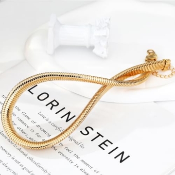 Elegant Gold Snake Chain Choker Necklace for Women