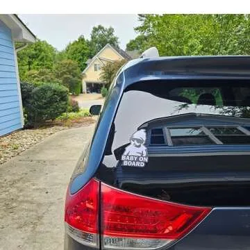 TOTOMO Baby on Board Sticker for Cars Funny Cute Safety Caution Decal Sign for Car Window and Bumper No Need for Magnet or Suction Cup - Carlos from The Hangover