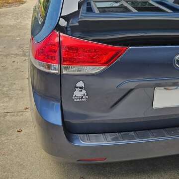 TOTOMO Baby on Board Sticker for Cars Funny Cute Safety Caution Decal Sign for Car Window and Bumper No Need for Magnet or Suction Cup - Carlos from The Hangover