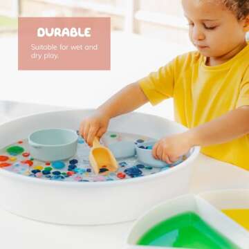 Inspire My Play - 3 x Silicone Nesting Scoops - Perfect for Sensory PlayTray - Sensory Bin Accessories - Special Education Classroom Supplies - Montessori Education Toys - Multi-Purpose Shovel - Coral