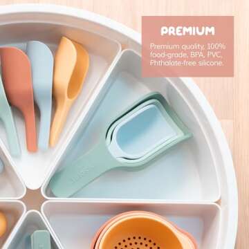 Inspire My Play - 3 x Silicone Nesting Scoops - Perfect for Sensory PlayTray - Sensory Bin Accessories - Special Education Classroom Supplies - Montessori Education Toys - Multi-Purpose Shovel - Coral