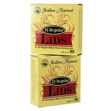 Golden Harvest Regular Canning Lids 2 Packs of 12 (24 Total Lids)