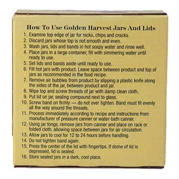 Golden Harvest Regular Canning Lids 2 Packs of 12 (24 Total Lids)