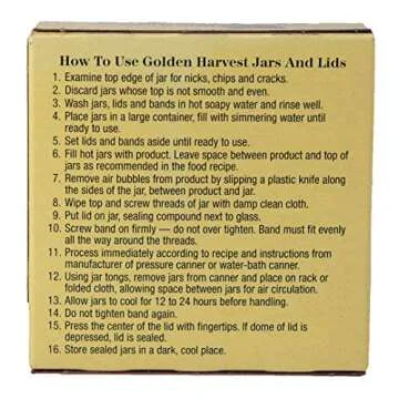 Golden Harvest Regular Canning Lids - 24 Durable Lids