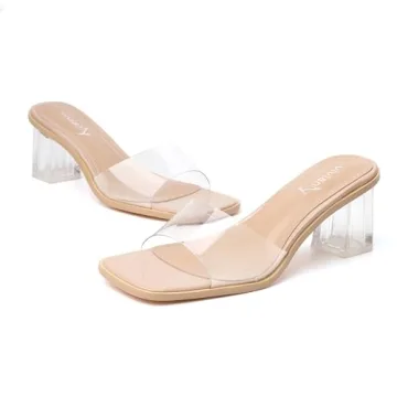 Vivianly Clear Heels Sandals for Elegant All-Day Comfort