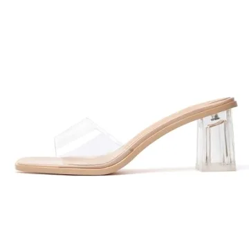 Vivianly Clear Heels Sandals for Elegant All-Day Comfort