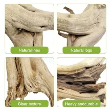 Tfwadmx Natural Driftwood for Aquarium, 11-13 inch Reptile Branches Terrarium Wood Aquarium Trunk Driftwood Tree Fish Tank Log Decoration Pack of 2