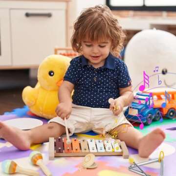 Toddler Montessori Wooden Percussion Set for Ages 3+