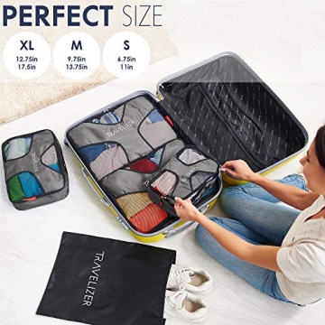 Travelizer Grey Packing Cubes 5 pcs Travel Organizer Set