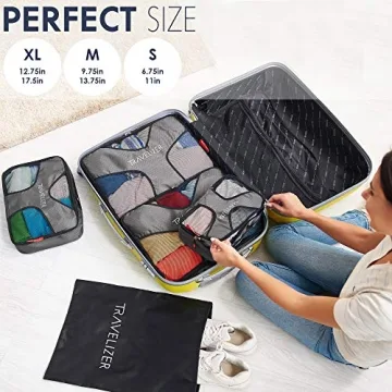 Travelizer Grey Packing Cubes 5 pcs Travel Organizer Set