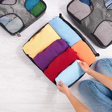 Travelizer Grey Packing Cubes 5 pcs Travel Organizer Set