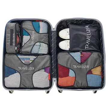 Travelizer Grey Packing Cubes 5 pcs Travel Organizer Set