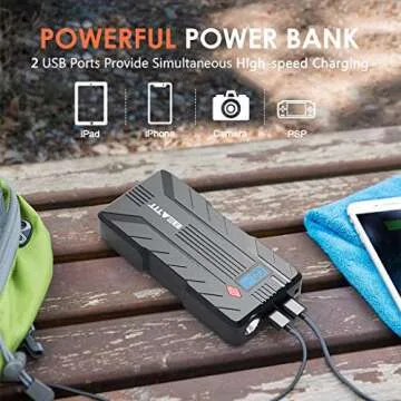BEATIT B7 Portable 1200A Jump Starter with Power Bank