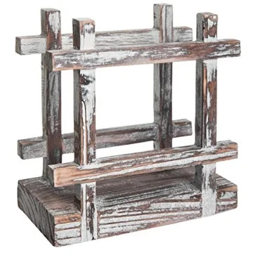 MyGift Farmhouse Rustic Wood Napkin Holder in 5x5 Size