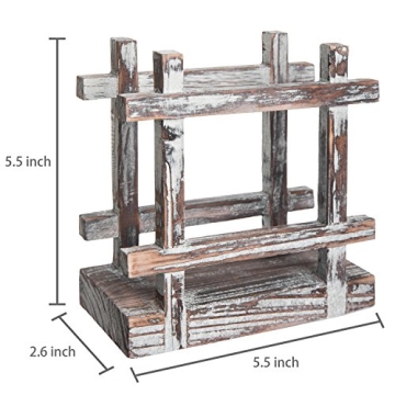 MyGift Farmhouse Rustic Wood Napkin Holder in 5x5 Size