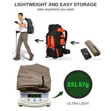 NATUVENIX Hiking Pants for Men, Lightweight Mens Travel Pants Quick Dry Fishing Pants Men Water Resistant Outdoor Pants Work