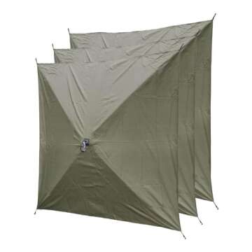 CLAM Quick-Set Escape Portable Pop Up Camping Outdoor Gazebo Screen Tent Canopy Shelter and Carry Bag with 3 Wind and Sun Panels, Green