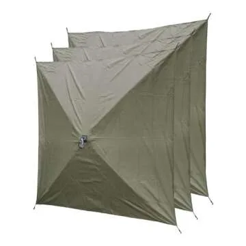 CLAM Quick-Set Escape Portable Pop Up Camping Outdoor Gazebo Screen Tent Canopy Shelter and Carry Bag with 3 Wind and Sun Panels, Green