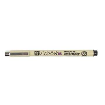 SAKURA PIGMA MICRON 05 FINELINER PEN, 0.45MM LINE WIDTH, PACK OF 2 (Black)