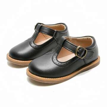 Otter MOMO Toddler/Little Girls Mary Jane Ballerina Flats Shoes Slip-on School Party Dress Shoes