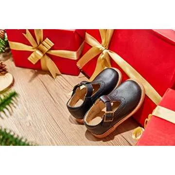 Otter MOMO Toddler/Little Girls Mary Jane Ballerina Flats Shoes Slip-on School Party Dress Shoes